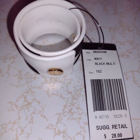 NWT Marc Jacobs Spotted Slap Bracelet Dalmatian Black and White Multi - Picture 7 of 9